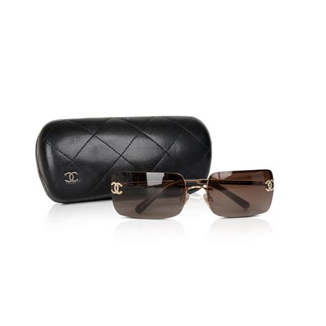 chanel 4104 cc rimless sunglasses|CHANEL Crystal CC Logo Sunglasses 4104.